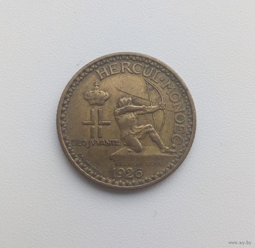 МОНАКО  2 франка 1926 г.
