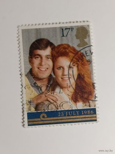 Великобритания 1986. Свадьба принца Эндрю и Сары Фергюсон