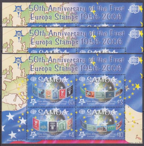 2005 Самоа 1020-1023/B75x3 50 лет Европы Cept 45,00 евро