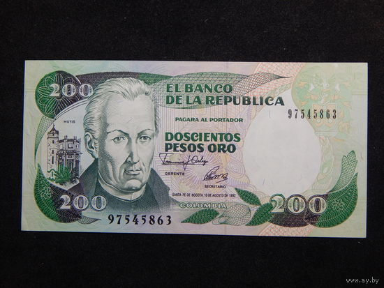 Колумбия 200 песо 1992г.