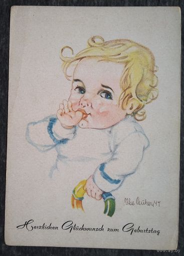 Ребенок, сосущий палец. 1950-е Чистая