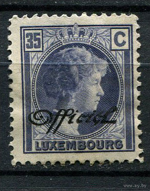 Люксембург - 1926 - Великая герцогиня Шарлотта 35С с надпечаткой OFFICIEL - [Mi.159d] - 1 марка. Чистая без клея.  (Лот 66AK)