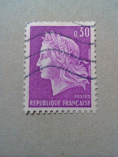 Франция. Стандарт. 1967г. гашеная