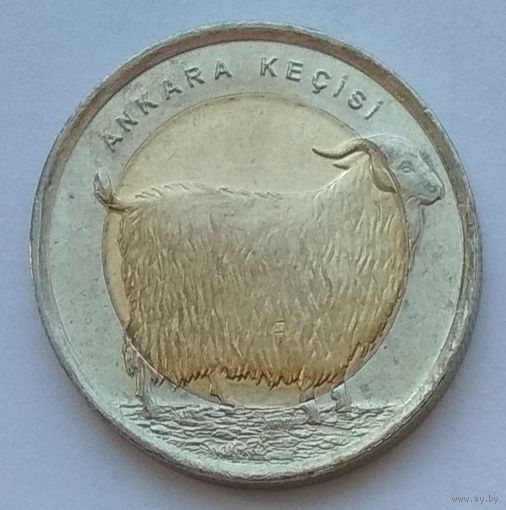 Турция 1 лира 2015 г. Ангорская коза