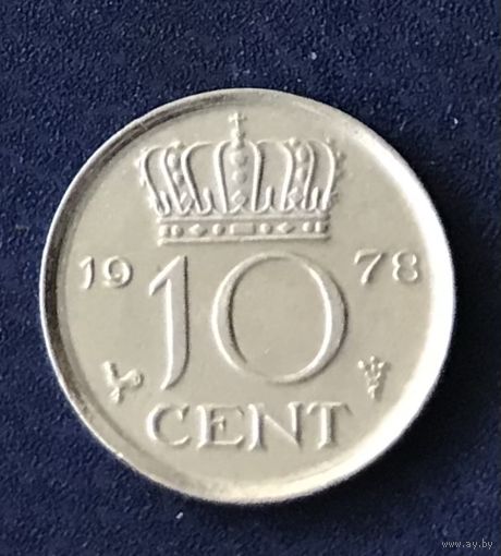 Нидерланды 10 центов 1978