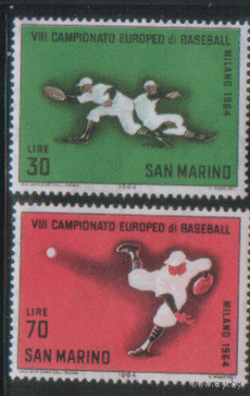 СМ. М. 824/25. 1964. Чемпионат Европы по бейсболу. чиСт.