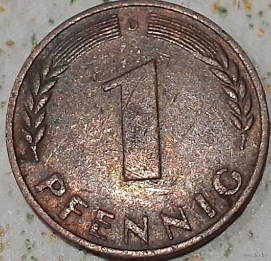 Германия 1 пфенниг, 1950 D