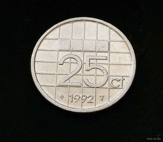 25 центов 1992 Нидерланды #01