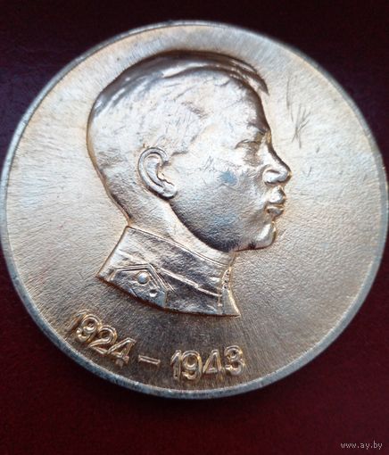 Настольная медаль Имени А Матросова За большую работу по военно-патриотическому воспитанию.