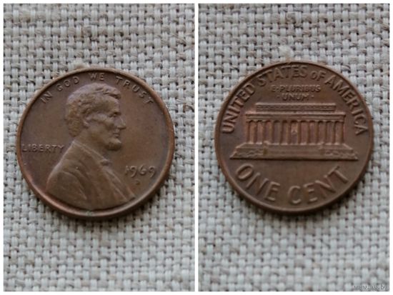 США 1 цент 1969D/Lincoln Cent