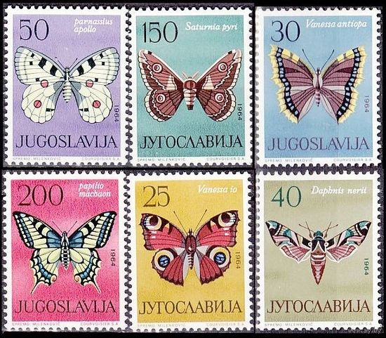 1964 Югославия 1069-1074 Бабочки 12,00 евро