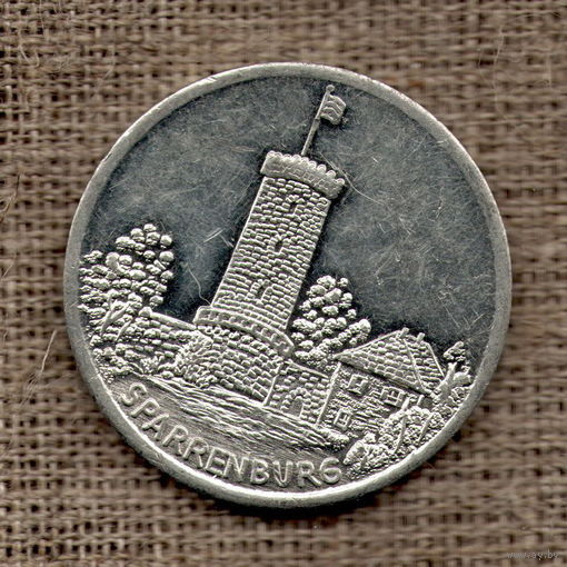 Medaille SPARRENBURG 1990 Stadtansicht Zinn 30mm PP # 75776