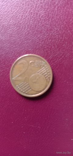 Монета 2 цента Латвия 2014