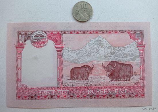 Werty71 Непал 5 рупий 2012 UNC банкнота