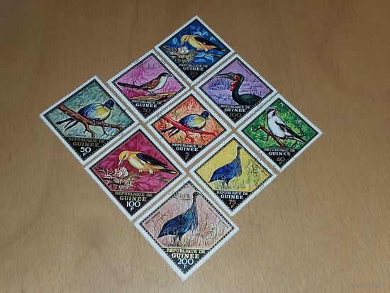 Гвинея 1971 Фауна. Птицы. Полная серия 9 марок