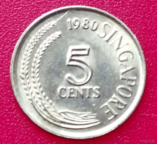 5 центов  1980 год * Сингапур