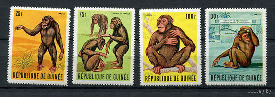 Гвинея - 1969 - Обезьяны - [Mi. 532-535] - полная серия - 4 марки. MNH.