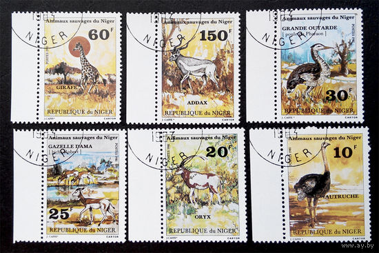 Нигер 1981 г. Дикие животные. Фауна, полная серия из 6 марок #0214-Ф1P49