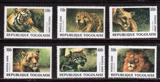 Того-2000 (Мих.2991-2996)  **   ,  Фауна, Тигры, Львы, (полная серия)