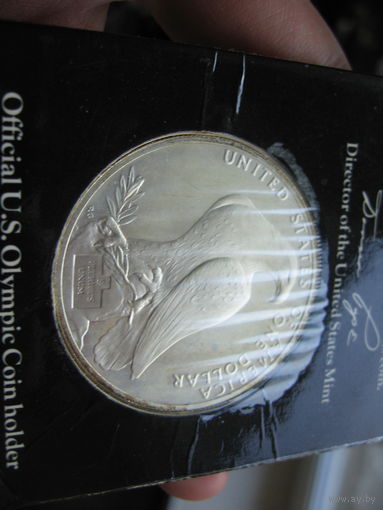 1 Олимпийский доллар 1984 серебро,  США XXIII летние Олимпийские игры. Лос-Анджелес 1984г