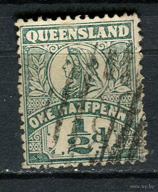 Австралийские штаты - Квинсленд - 1899 - Королева Виктория 1/2Р - [Mi. 106] - полная серия - 1 марка. Гашеная.  (LOT Eu18)-T10P10
