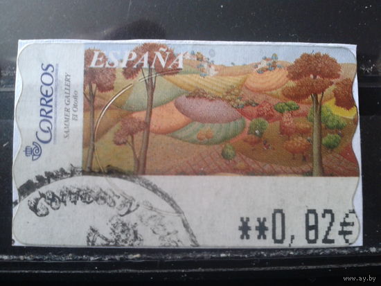 Испания 2003 Автоматная марка Живопись Осень 0,82 евро Михель-1,5 евро гаш