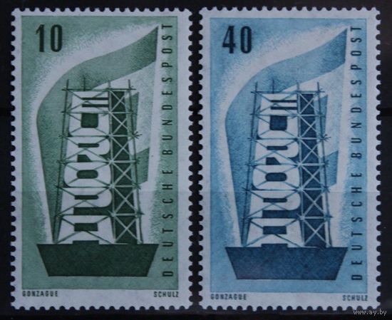 Восстановление Европы (EUROPA), Германия, 1956 год, 2 марки