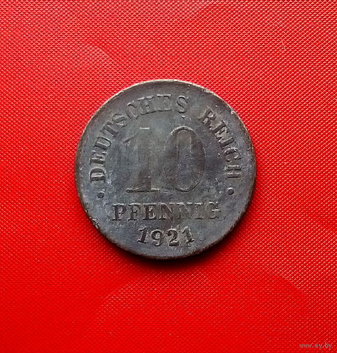 89-27 Германия, 10 пфеннигов 1921 г.