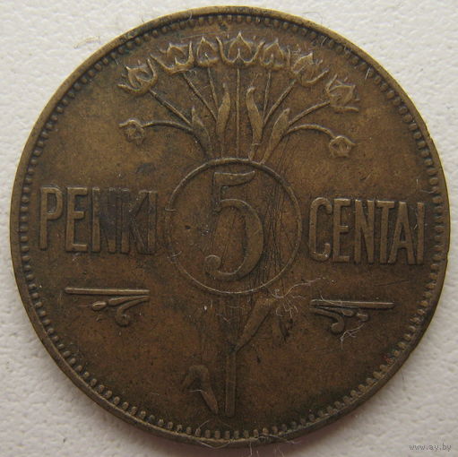 Литва 5 центов 1925 г.