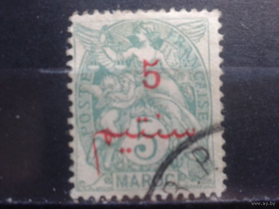 Марокко, Французская почта,1911, стандарт, надпечатка