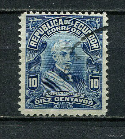 Эквадор - 1915/1928 - Габриель Гарсия Морено 10С - [Mi.212] - 1 марка. Гашеная.  (LOT ET40)-T10P5