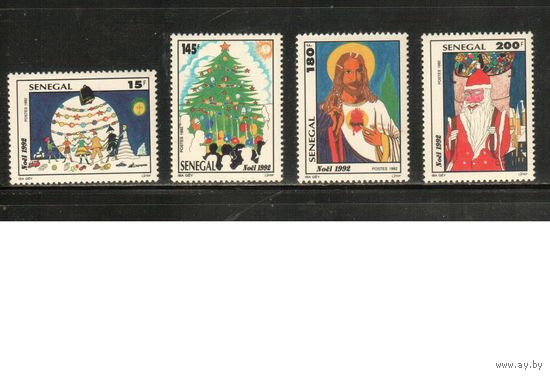 Сенегал-1992 (Мих.1249-1252) ,  ** , Рождество и Новый Год(полная серия)
