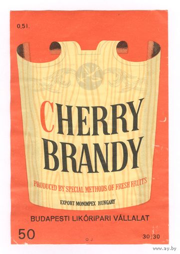 271 Этикетка Cherry Brandy Венгрия 1984