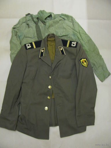 Китель парадно-выходной, рубашка и галстук ефрейтора железнодорожных войск СА. размер 50-4. 1970 г.в.
