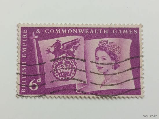 Великобритания 1958. Флаг с эмблемой Британской империи и Игр Содружества