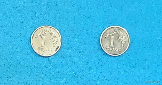1 грош польша2005-2 шт.