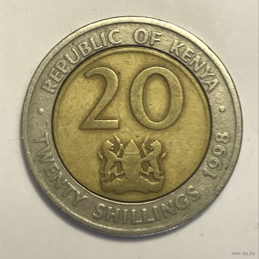 Кения 20 шиллингов, 1998