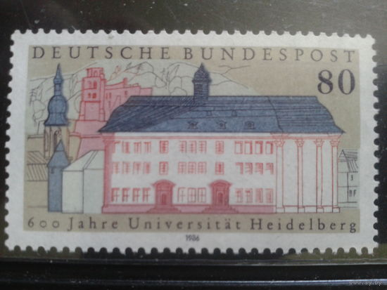 ФРГ 1986 600 лет университету в Гейдельберге Михель-2,2 евро