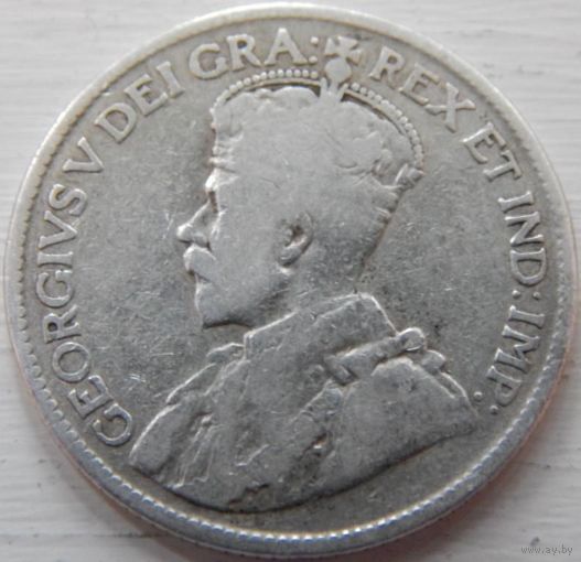 15. Ньюфаундленд 25 центов 1917 год, серебро