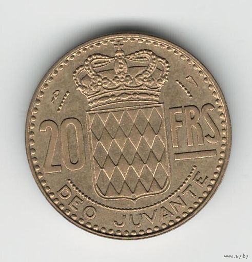 Монако 20 франков 1950 года. Состояние аUNC!