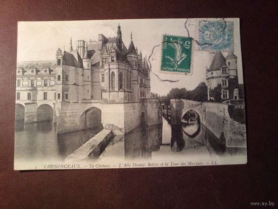 Винтажная открытка,Франция.Подписана .Штамп11.09.1907 г.