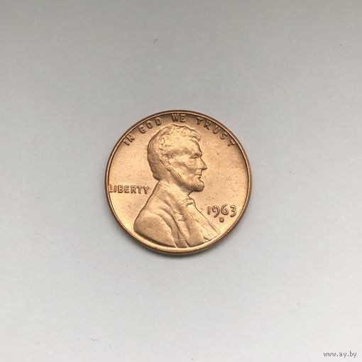 1 цент США 1963 D