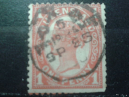 Квинсленд 1897 Королева Виктория 1 пенни