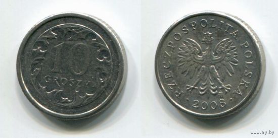 Польша. 10 грошей (2008)