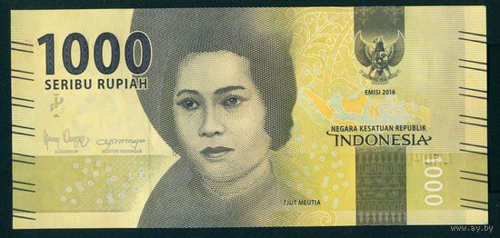 Индонезия 1000 рупий 2016 UNC