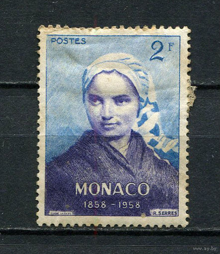 Монако - 1958 - Бернадетта Субиру 2Fr - [Mi.591] - 1 марка. MH.  (Лот 23BY)