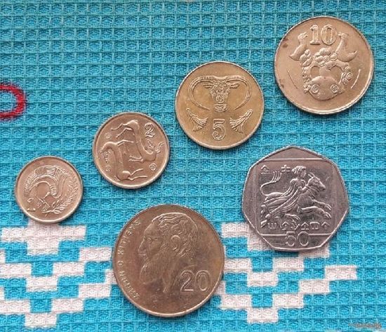 Кипр набор монет 1, 2, 5, 10, 20, 50 центов