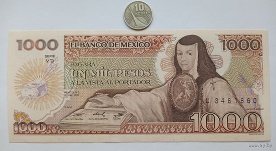 Werty71 Мексика 1000 песо 1985 UNC банкнота