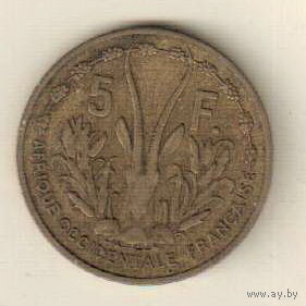 Французская Западная Африка 5 франк 1956