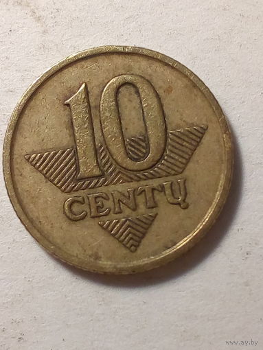 10 центов Литва 1998